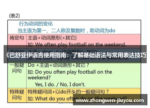 《巴舒亚伊语言使用指南:了解基础语法与常用表达技巧》 《巴舒亚伊语言使用指南:了解基础语法与常用表达技巧》